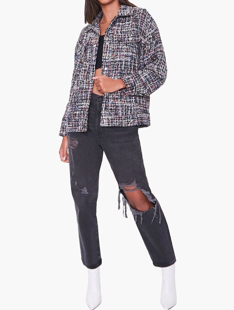 Forever 21 tweed sales jacket